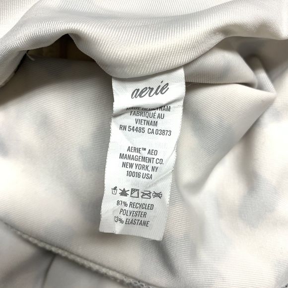 Aerie Leopard Deep Plunge One Piece Swimsuit Size Large Tie Front Full Coverage - Picture 10 of 10